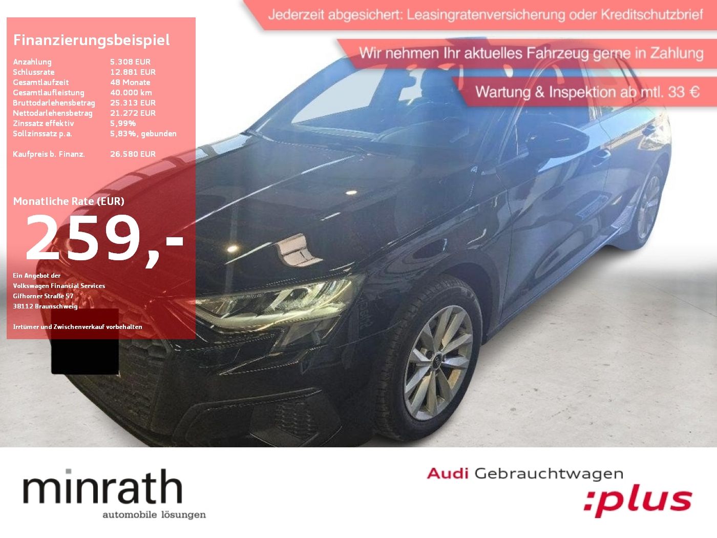 Audi A3 Sportback 35 TFSI APP+DAB+VIRT+ACC+LED+NAVI