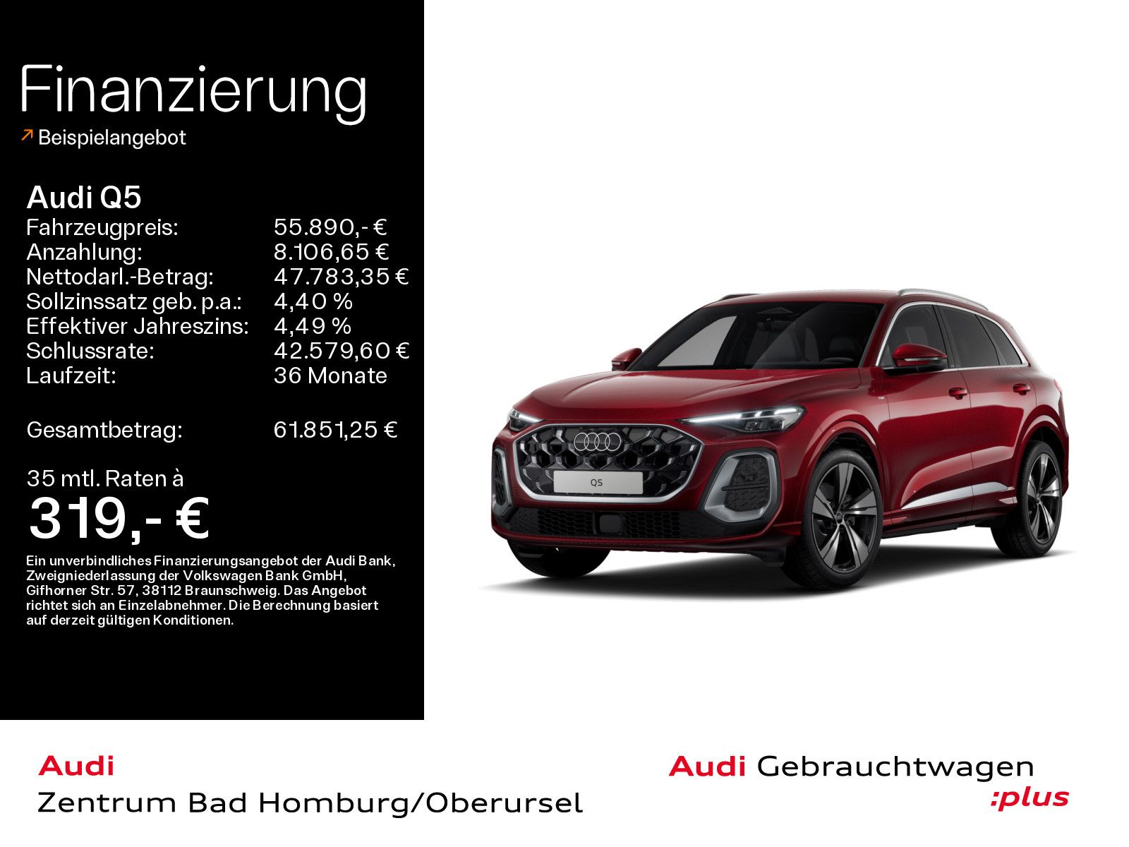 Audi Q5 40 TFSI qu 2x S line S tro*B&O*HUD*LED+*Virtu