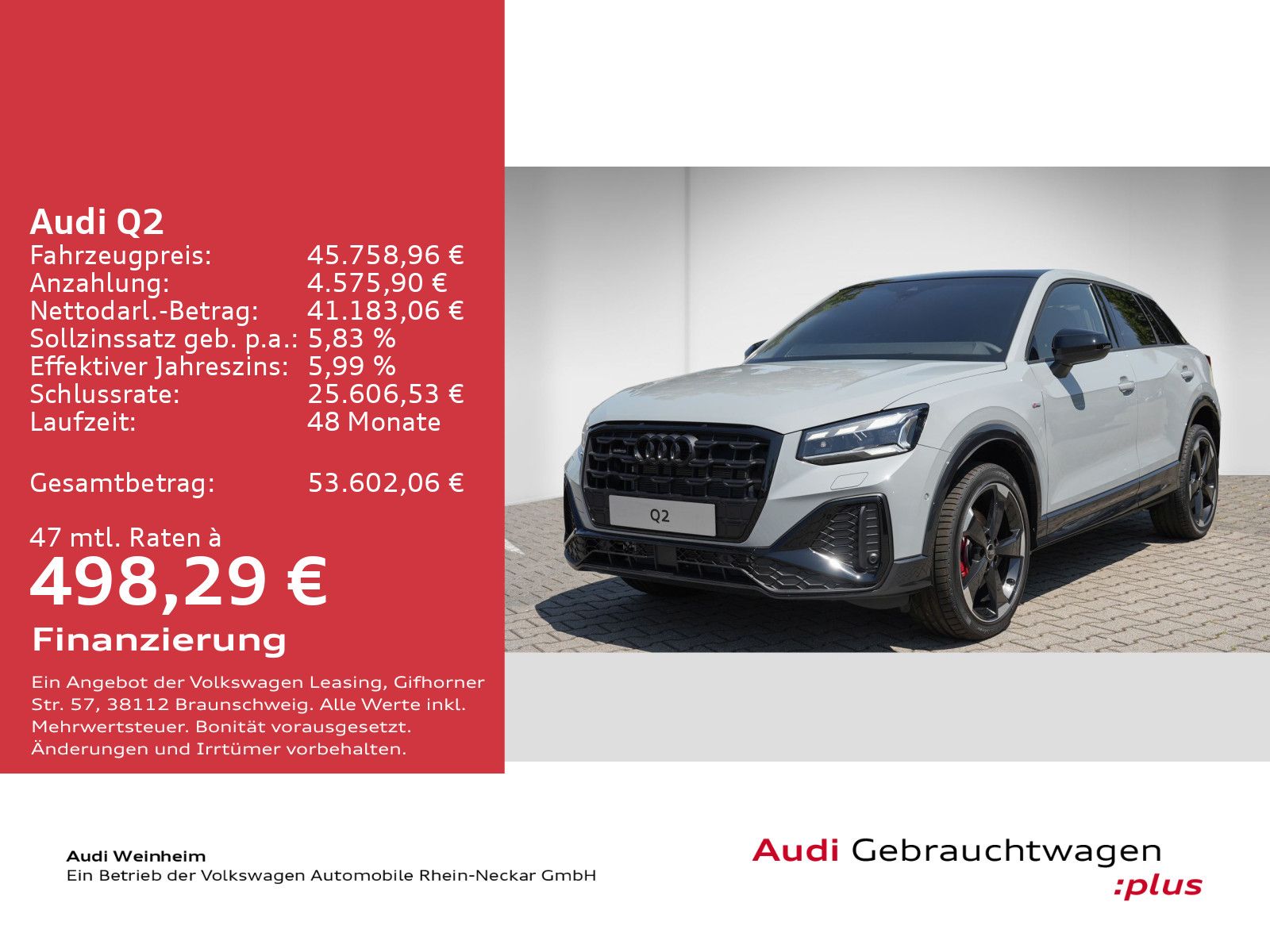 Audi Q2 40 TFSI quattro S line AHV Pano LED uvm