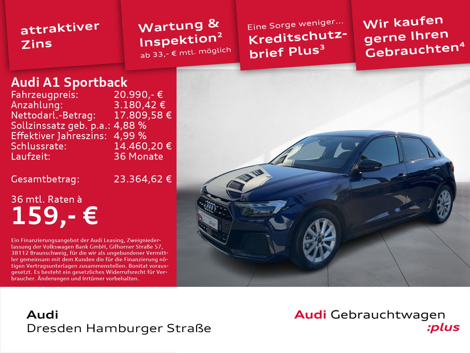 Audi A1 Sportback 25 TFSI Advanced LED Navi S tronic
