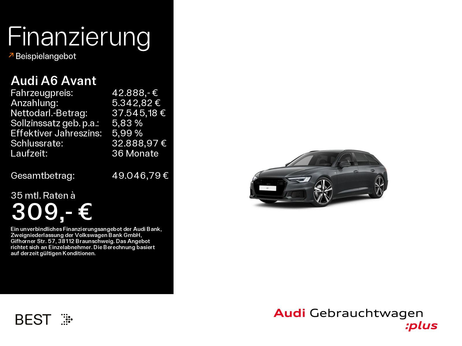 Audi A6 Avant 40 TDI qu 2 x S line, Assist, Matrix, A