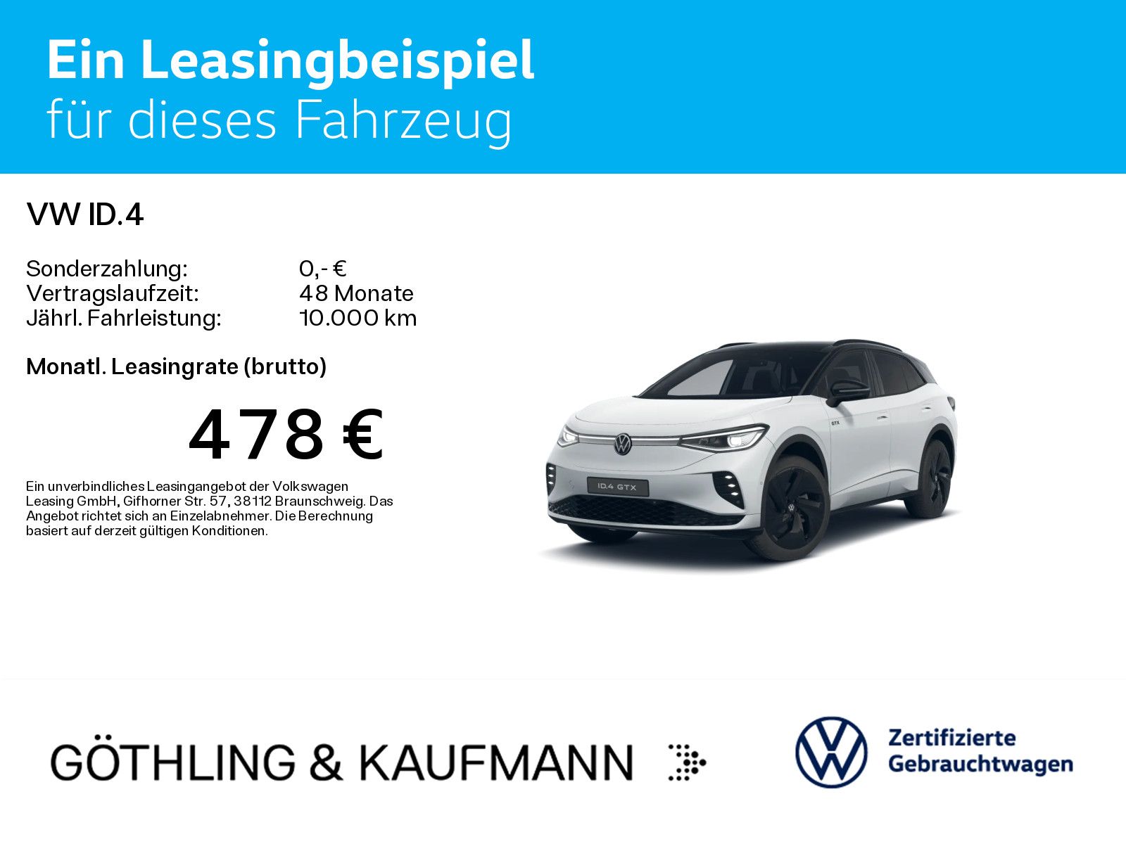 Volkswagen ID.4 GTX 4M*NAVI*WP*PANO*AHK*H&K*HUD*EASYOPEN*21