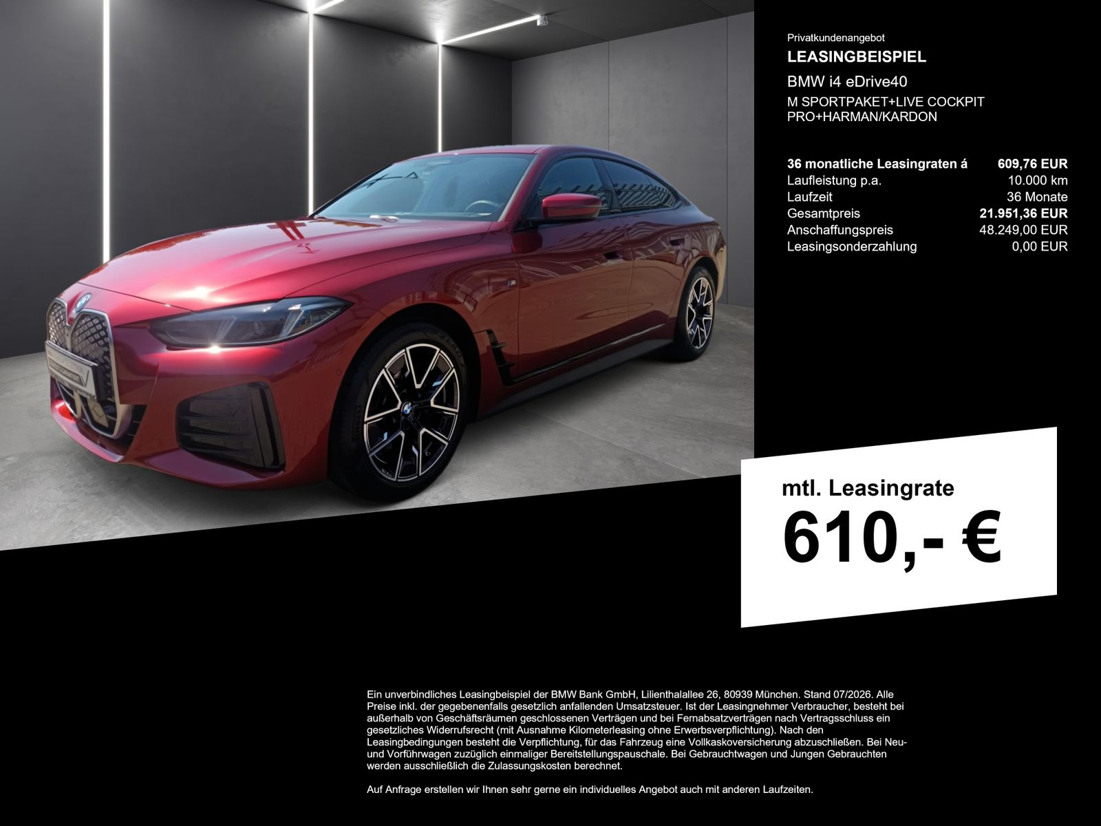 BMW i4 eDrive40 M SPORTPAKET+LIVE COCKPIT PRO+HARMAN