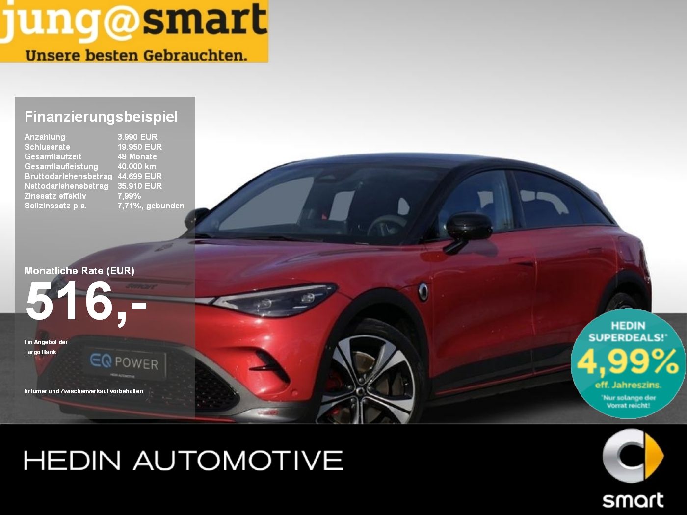 Smart #3 Brabus 4WD (66kWh) AMBIENTE|SHZ|360°|HUD|PANO