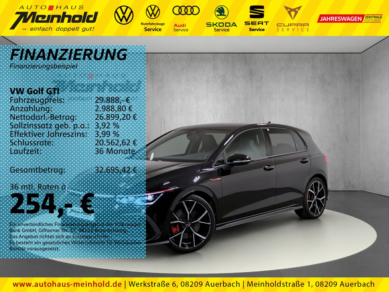 Volkswagen Golf GTI 2.0 TSI DSG, Leder, Alu 19",Harman, ACC