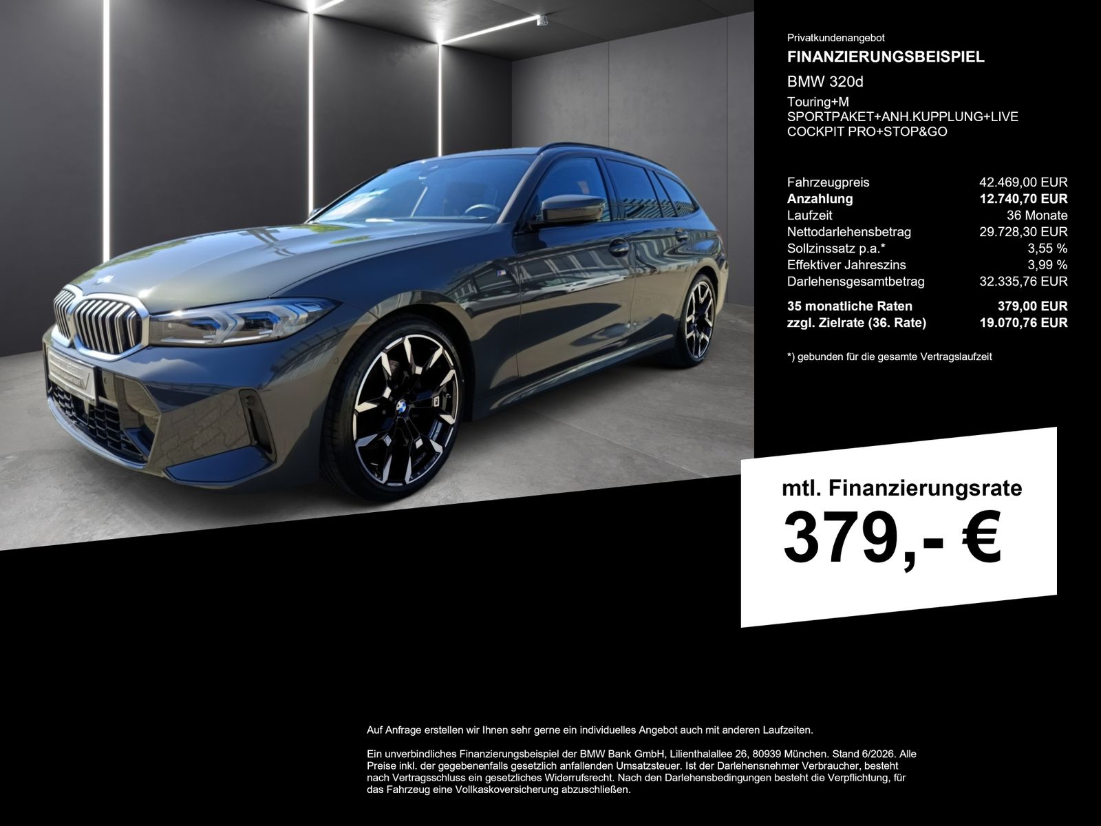 BMW 320d Touring+M SPORTPAKET+ANH.KUPPLUNG+LIVE COCK