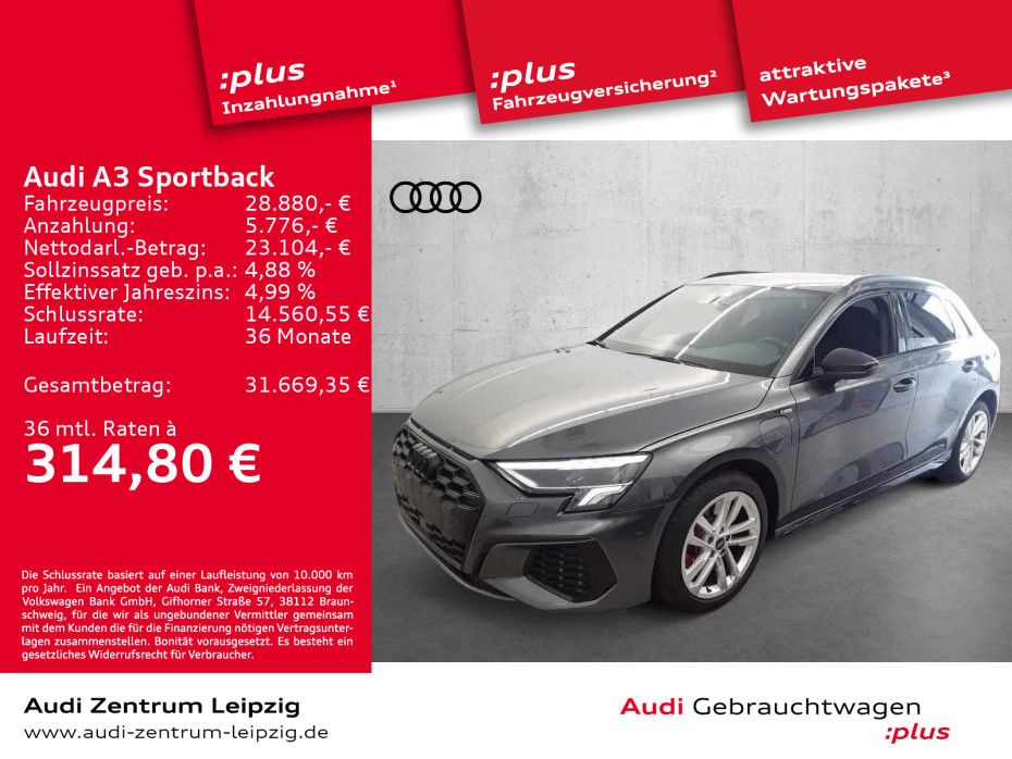 Audi A3 Sportback 45 TFSIe S line *LED*Business*Navi*