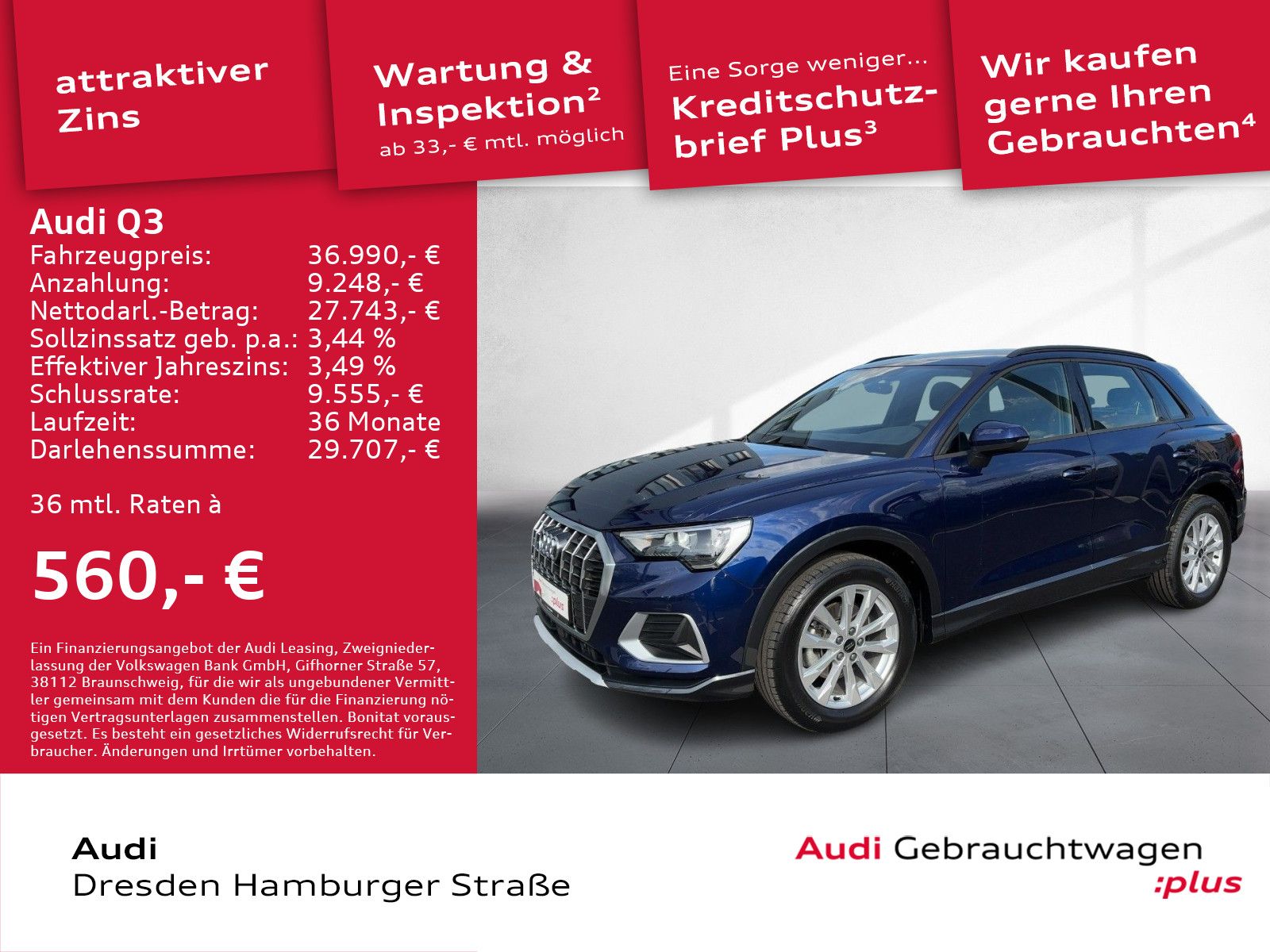 Audi Q3 35 TDI advanced quattro - Samsaru's Car Outlet
