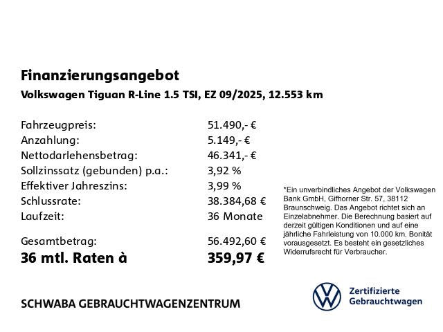 Volkswagen Tiguan R-Line 1.5TSI eHybrid IQ.LIGHT*HARMAN*20"