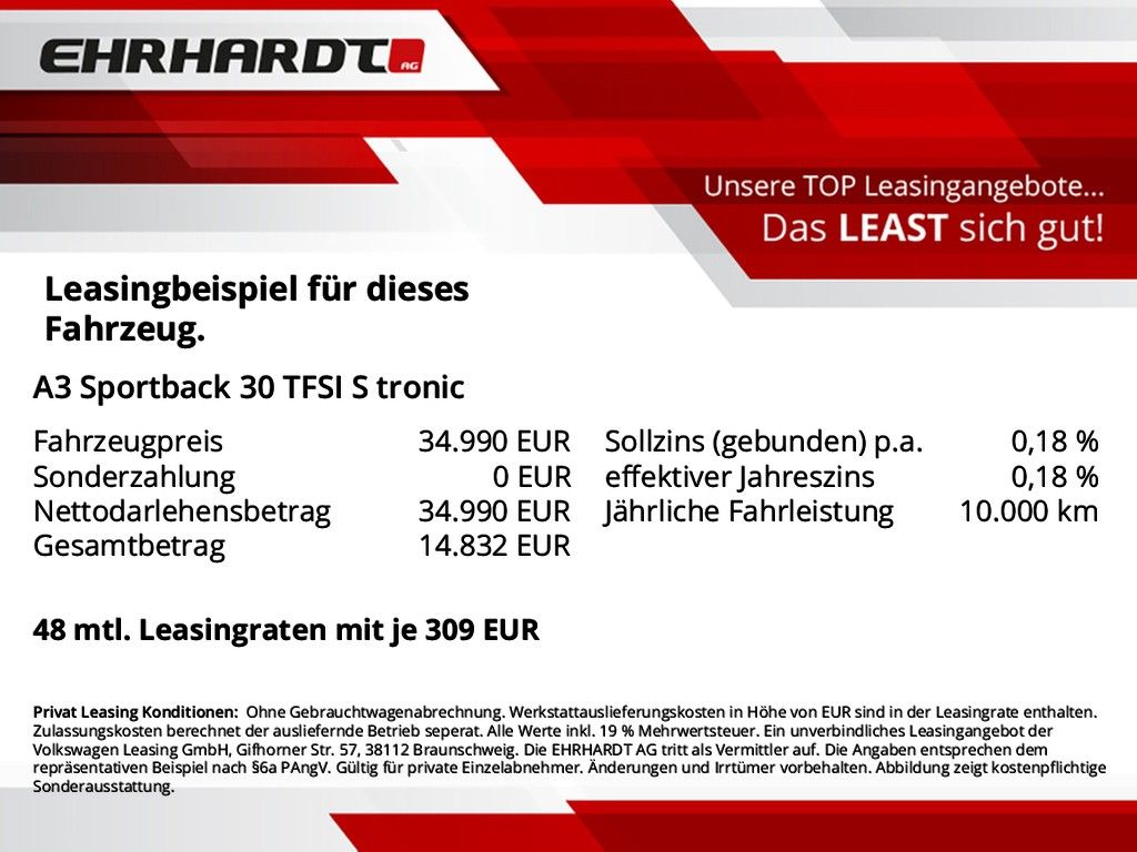 Audi A3 Sportback 30 TFSI S tronic advanced - Samsaru's Car Outlet