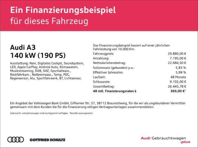 Audi A3 Sportback 40 TFSI quattro S-LINE S-TRONIC NAV