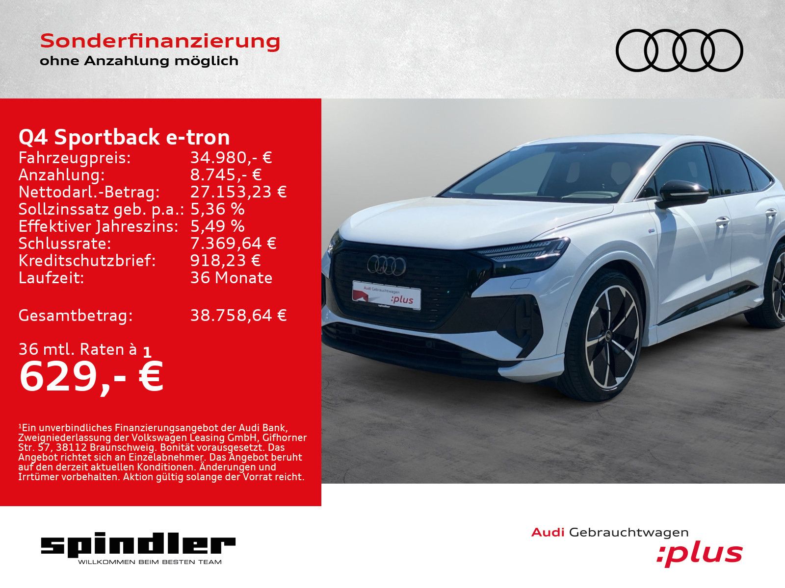 Audi Q4 Sportback e-tron S-Line 45 quattro/ Navi, AHK