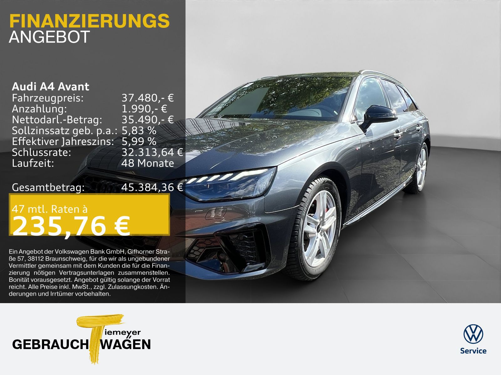Audi A4 Avant 40 TFSI Q 2x S LINE MATRIX AHK LM19 KAM