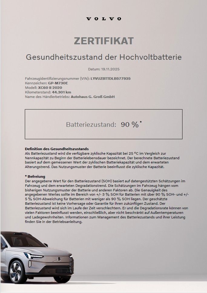 Volvo KEIN 180km/h XC60 T8 AWD Polestar Engineered