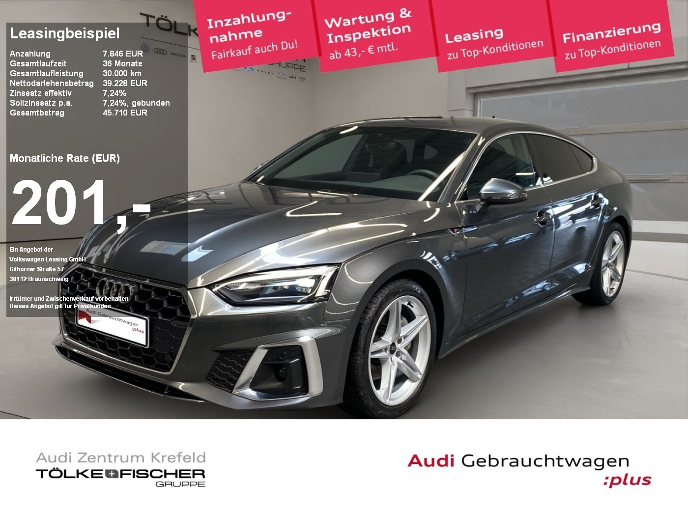 Audi A5 Sportback 40 2.0 TDI quattro S-Line S-line LM