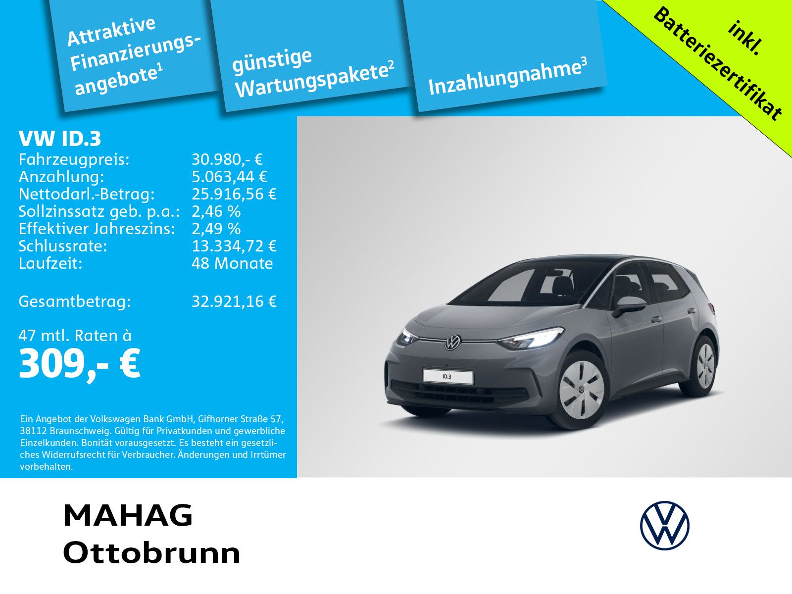 Volkswagen ID.3 Pro LED IQ.Drive CCS Navi ParkAssist+ 360°