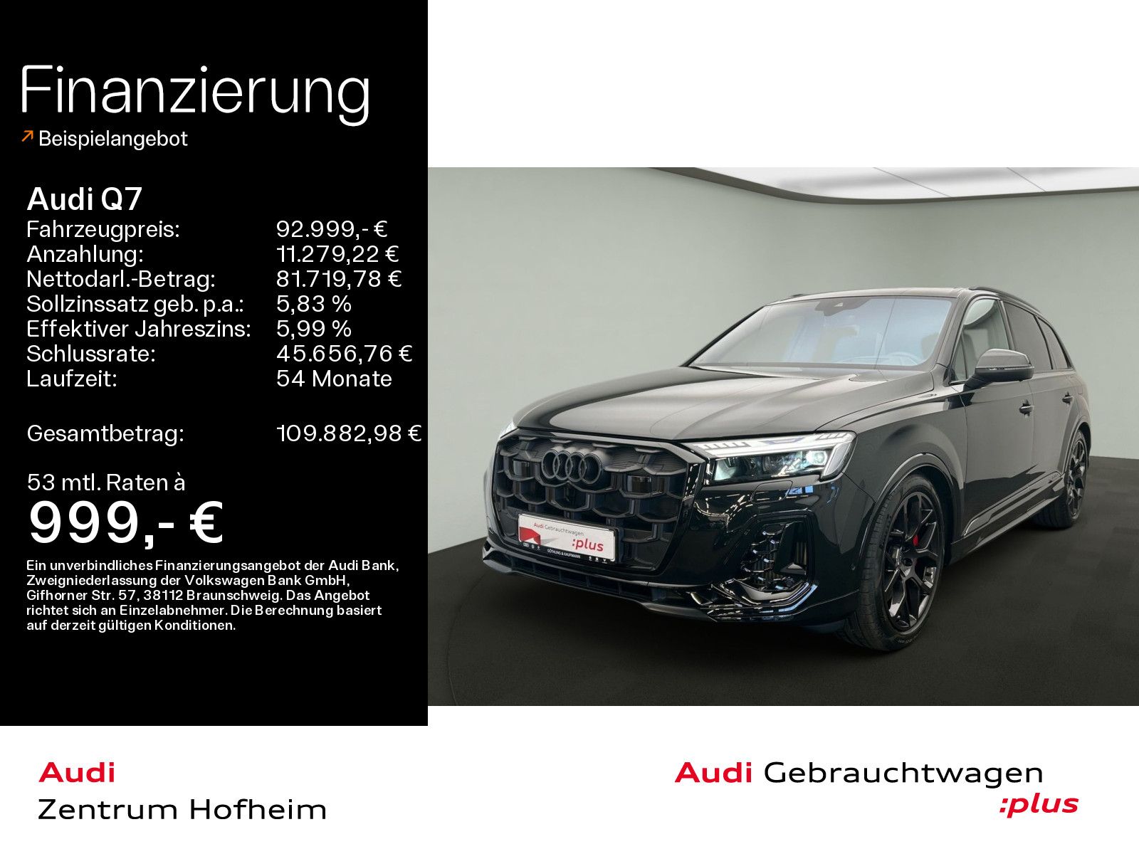 Audi Q7 60 TFSIe qu S line tip*EUPE 139.155*Air*B&O*H