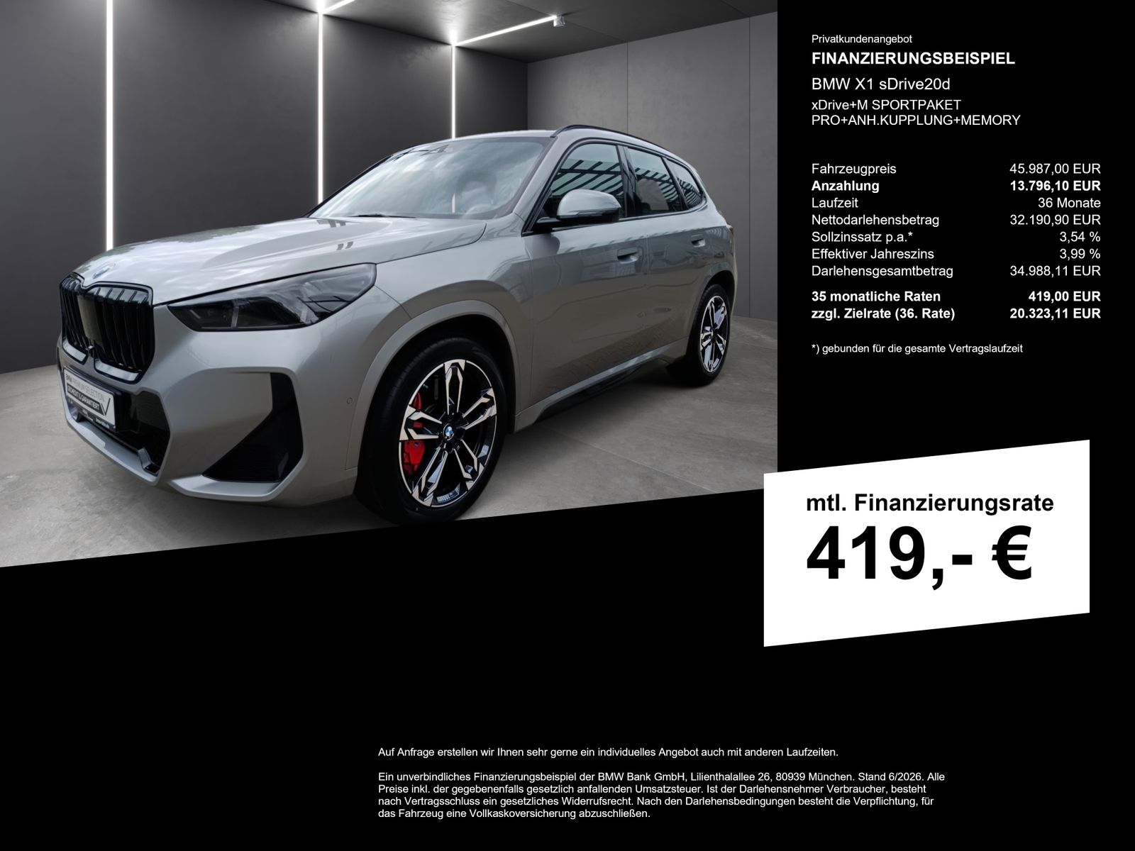 BMW X1 sDrive20d xDrive+M SPORTPAKET PRO+ANH.KUPPLUN