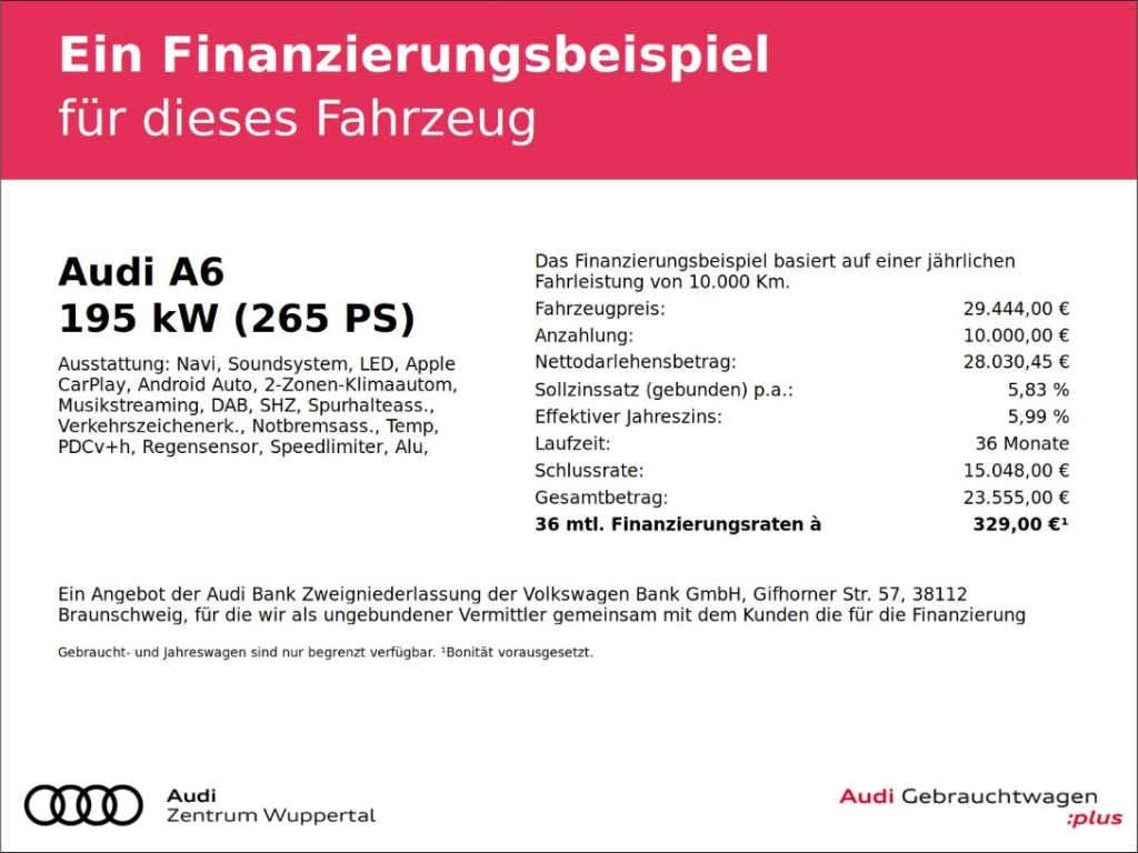 Audi A6 Limousine 45 TFSI - Samsaru's Car Outlet