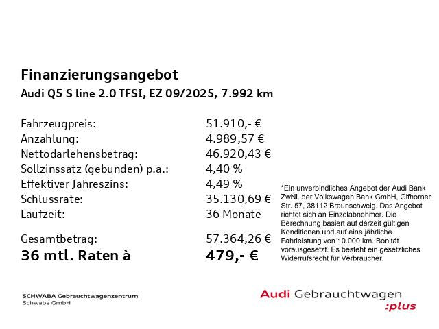 Audi Q5 2.0 TFSI S line S tr. *AHK*PANO*MATRIX*20''*