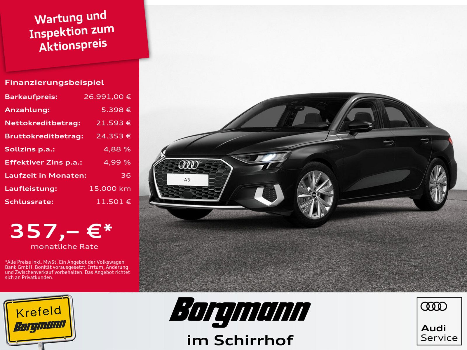 Audi A3 Limousine 30 TFSI advanced AHK ACC NAVI SHZ