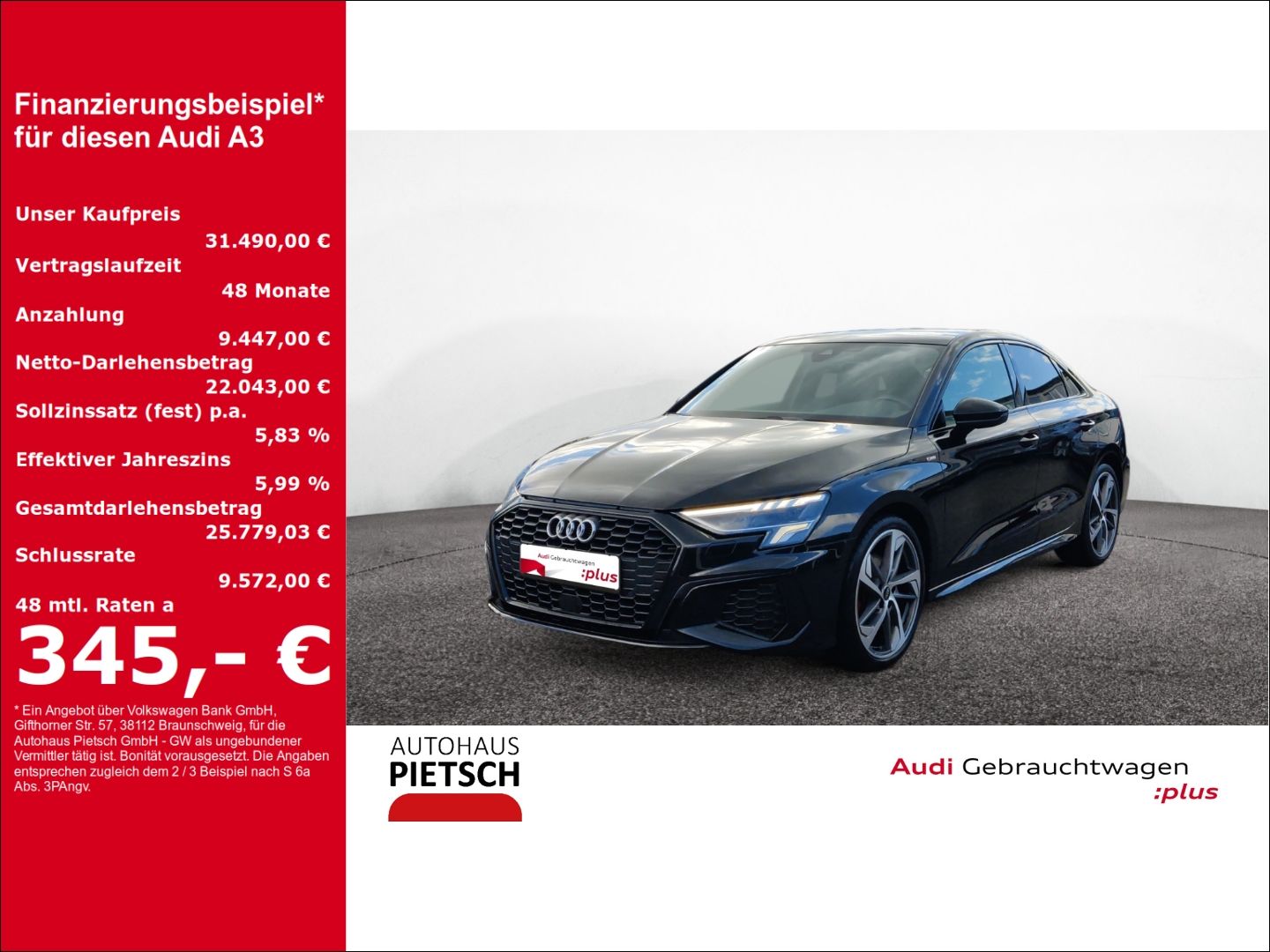 Audi A3 Limo 35 TDI S line - Samsaru's Car Outlet