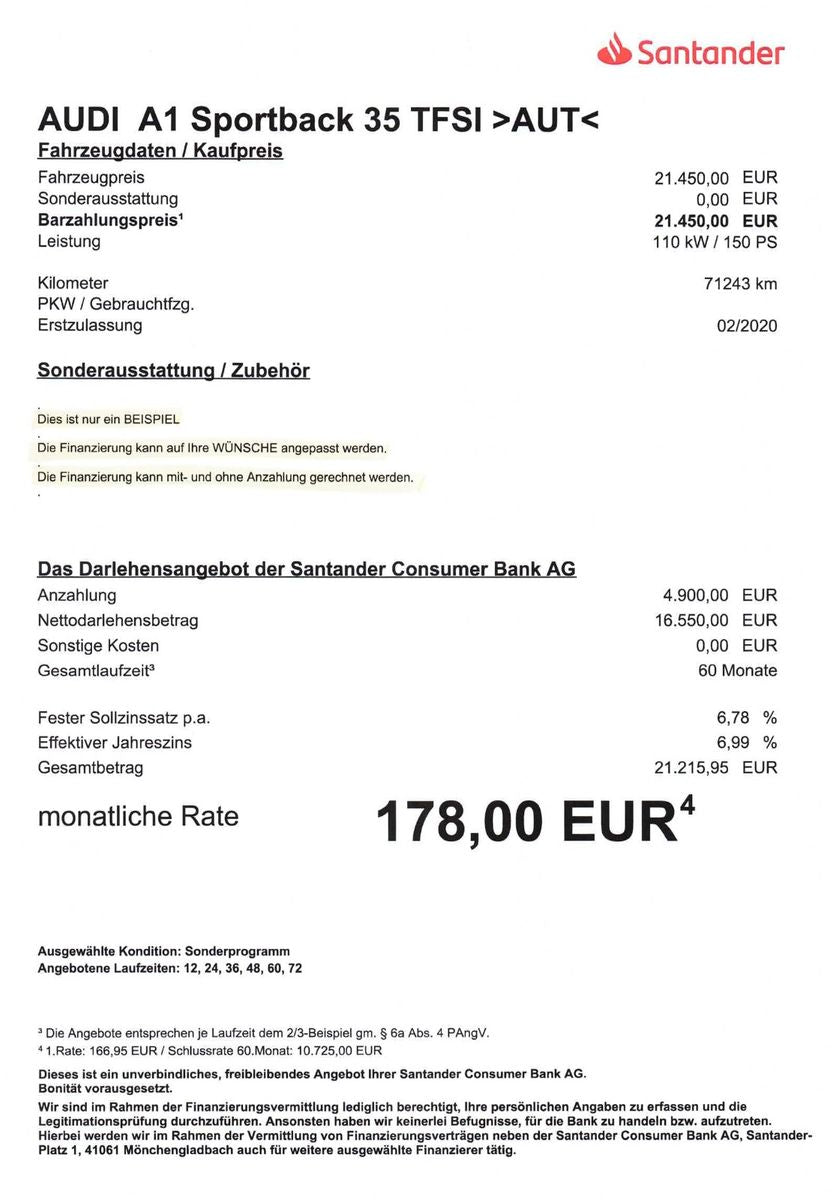 Audi A1 Sportback 35 TFSI - Samsaru's Car Outlet