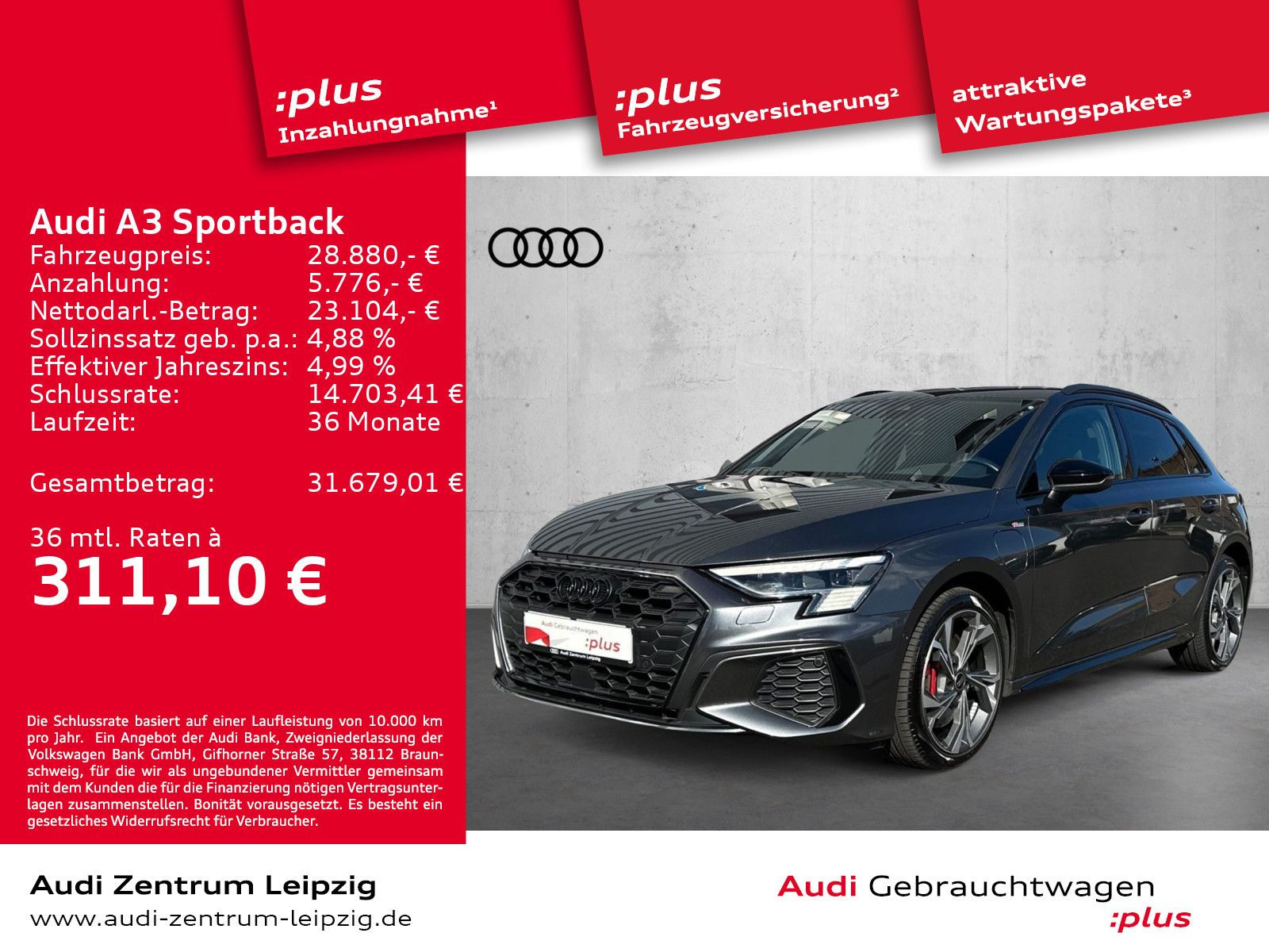 Audi A3 Sportback 45 TFSIe S line *Matrix*Navi*RFK*