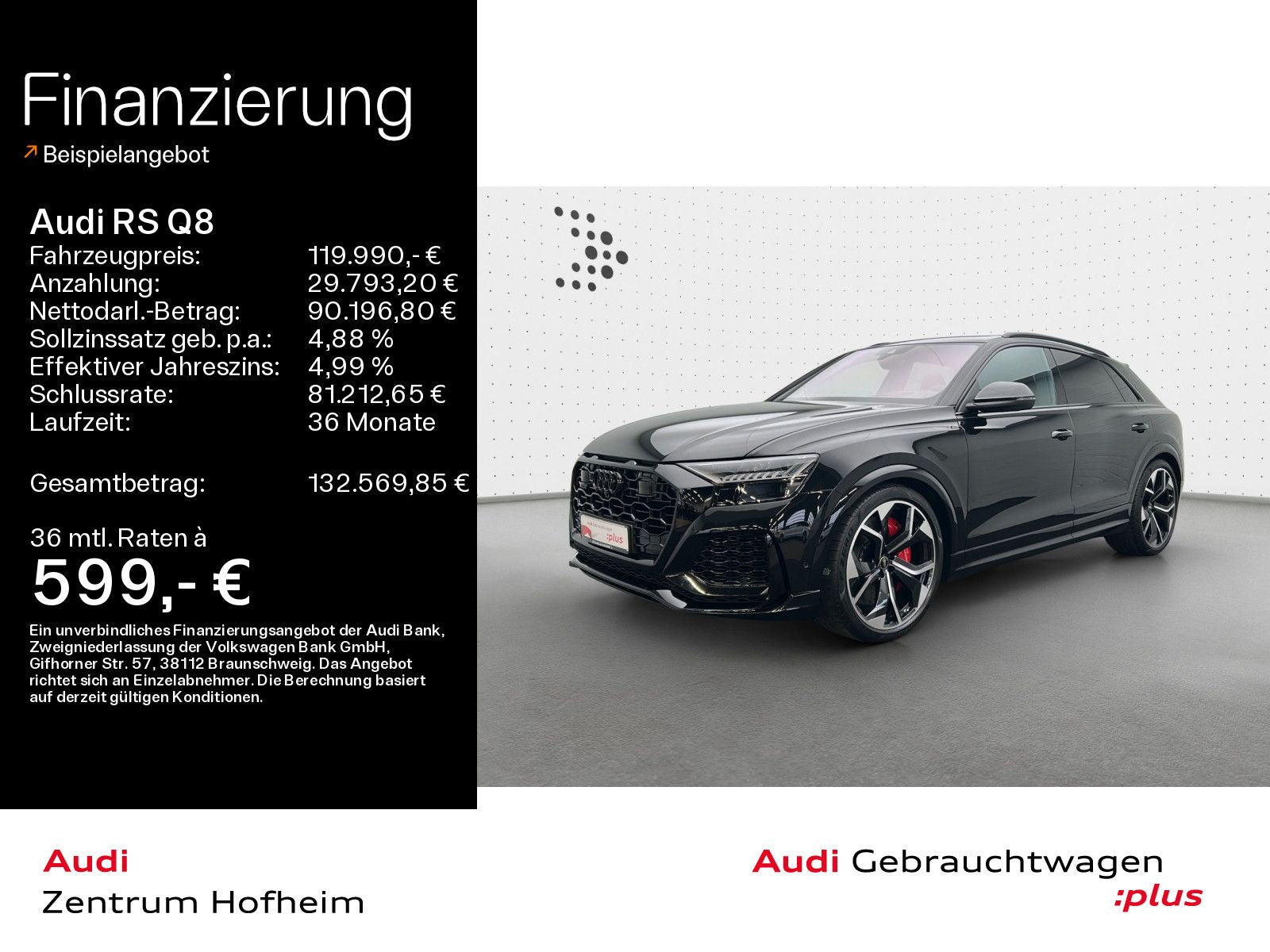 Audi RS Q8*Keramik*305 km/h*B&O*HUD*Pano*Standh*Matri