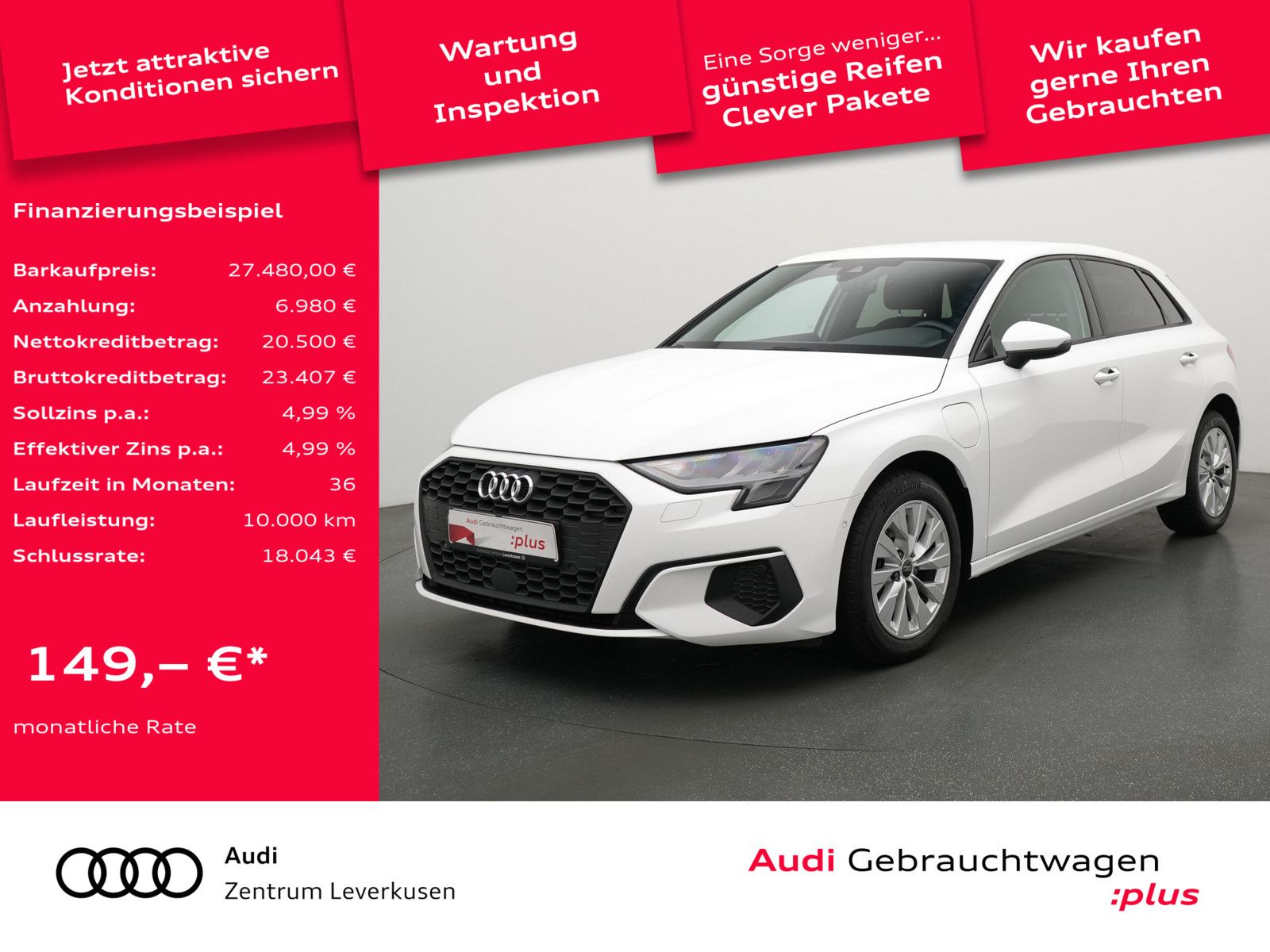 Audi A3 Sportback e ACC AHK CARPLAY LED SHZ PORT NAVI