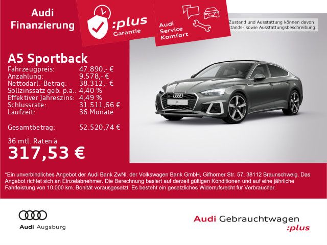 Audi A5 Sportback 40TFSI qu. 2x S line*PANO*AHK*8fach