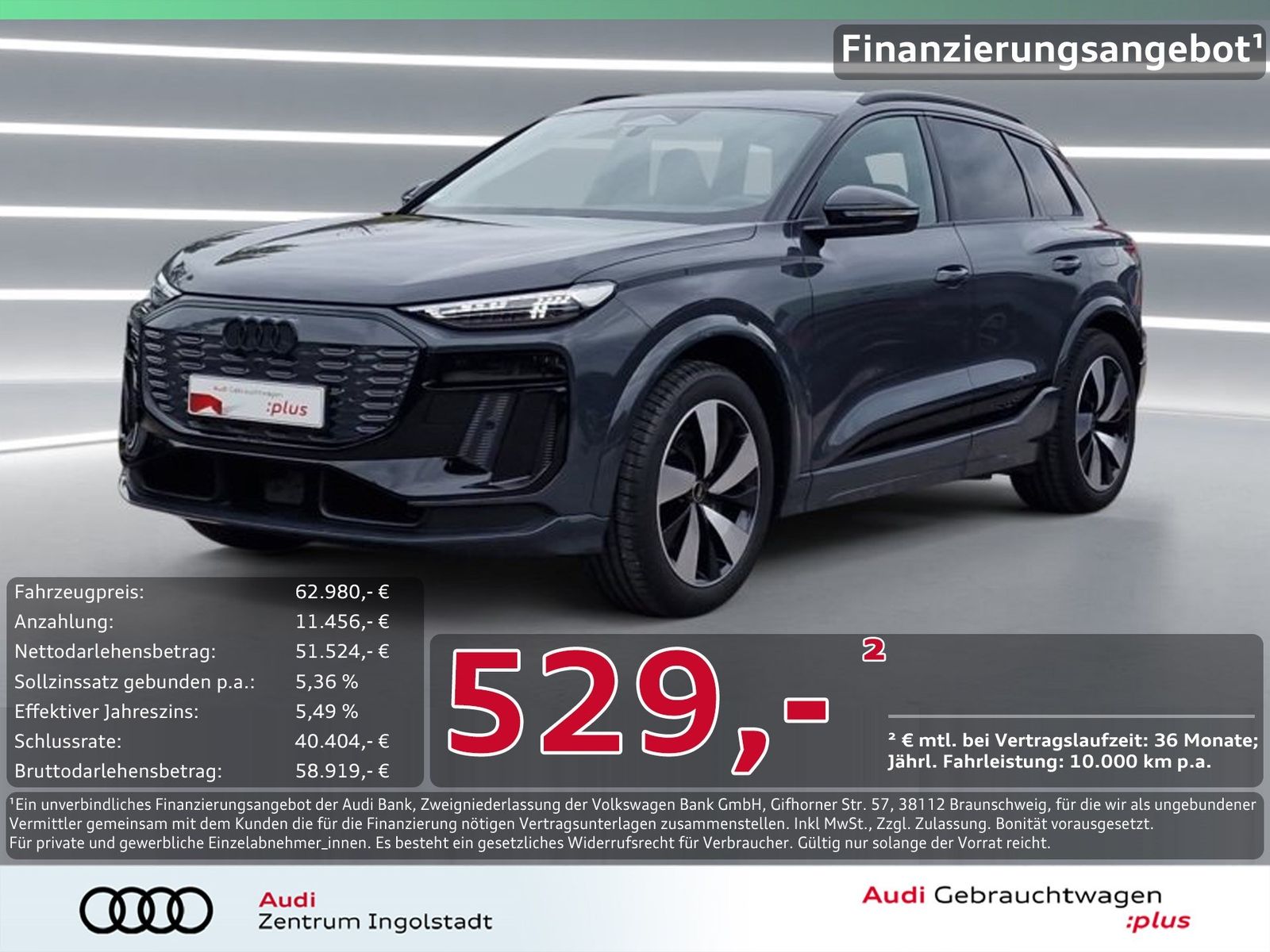 Audi Q6 e-tron qu 2x S line Tech+ MATRIX AHK B&O 20"