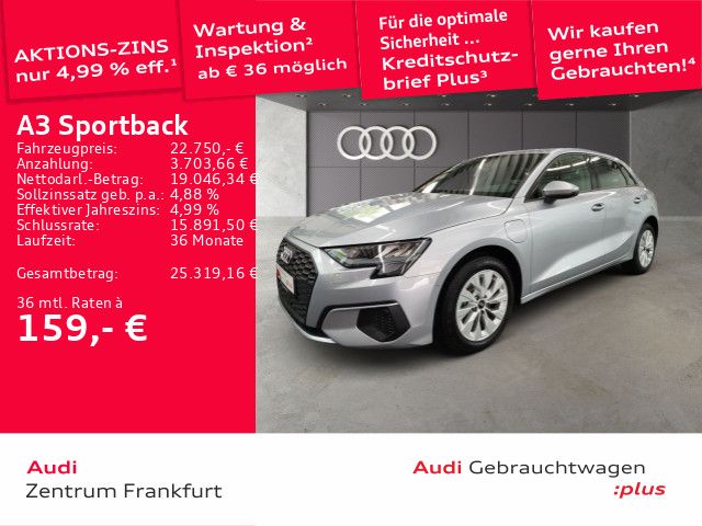 Audi A3 Sportback 40 TFSI e S tronic LED DAB Tempomat