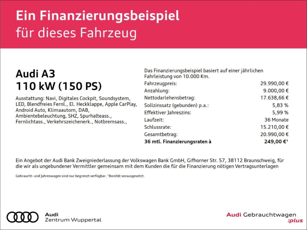 Audi A3 Sportback 35 TFSI - Samsaru's Car Outlet