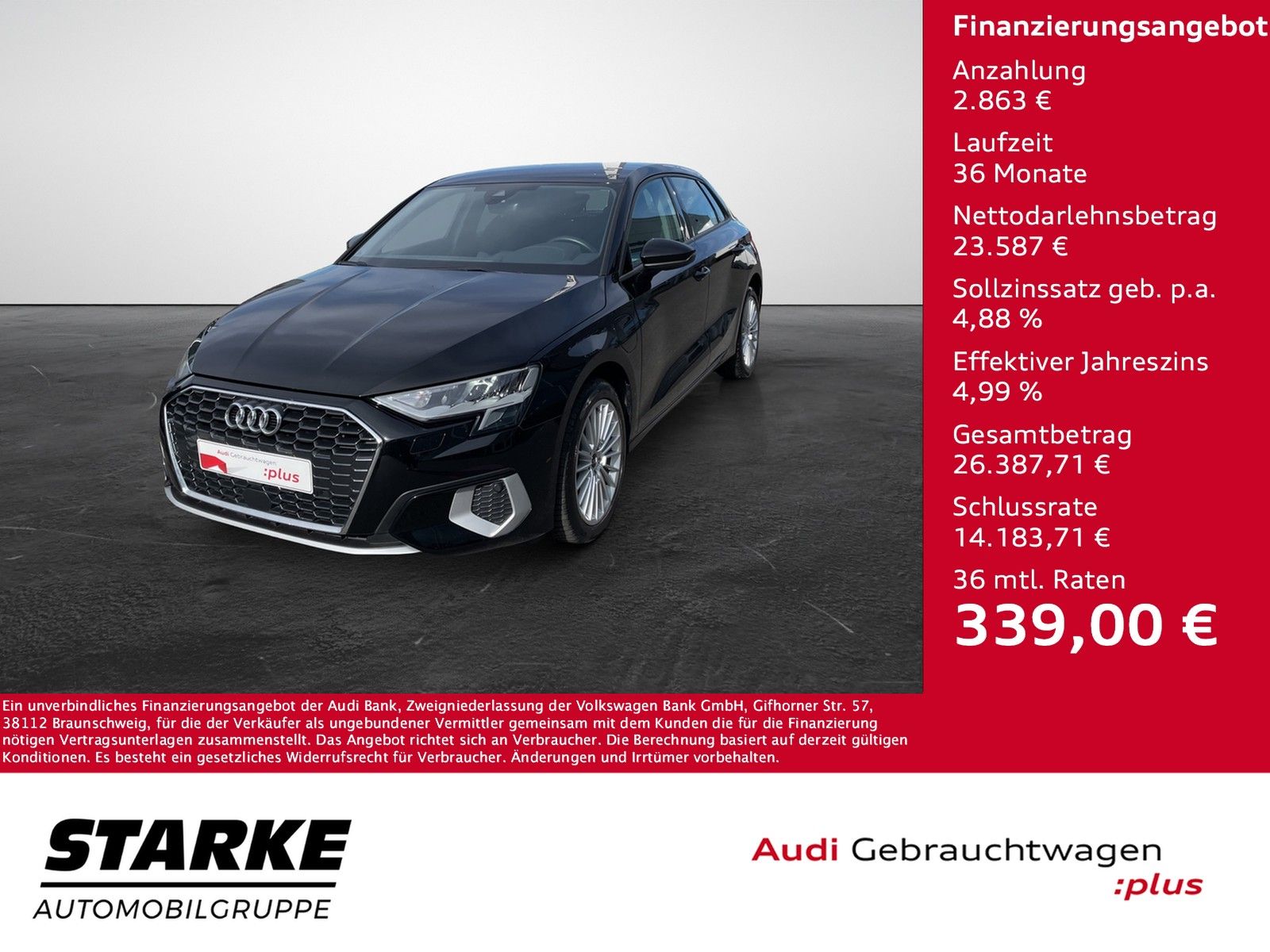 Audi A3 Sportback 40 TFSI e S tronic advanced  Navi L