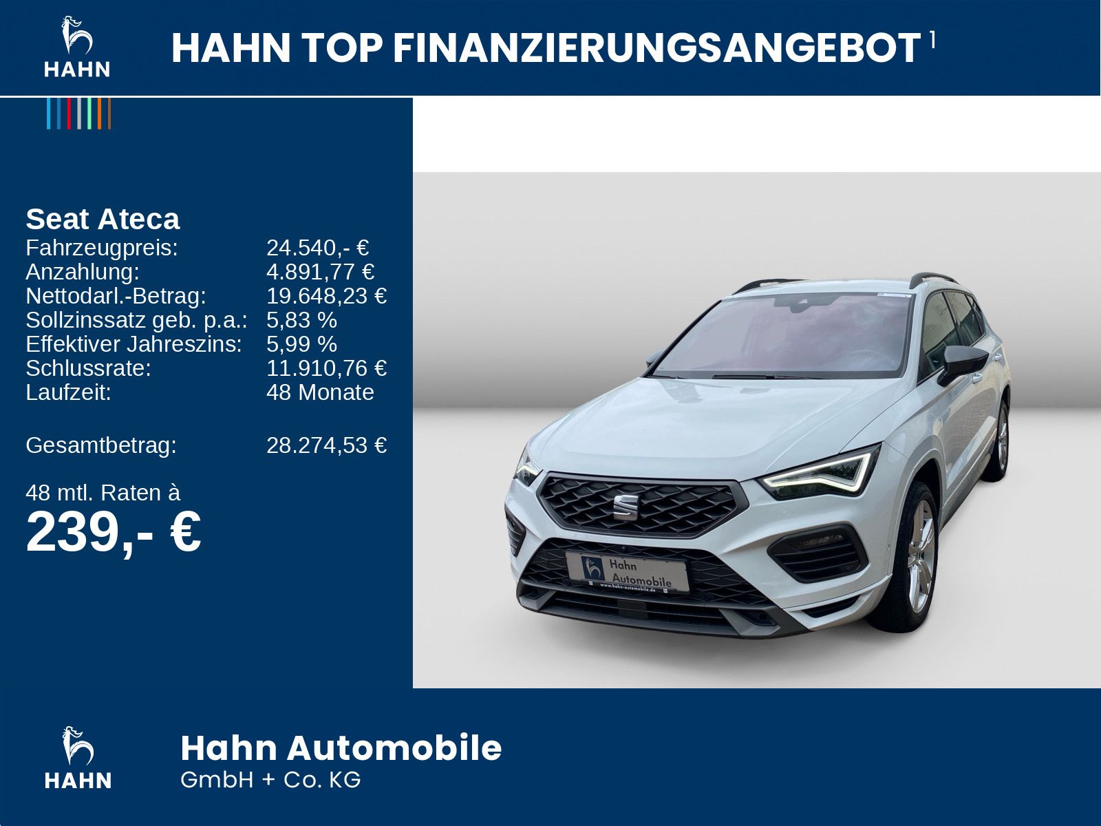 Seat Ateca 1.5 TSI DSG FR LED ACC AHK Kessy Navi