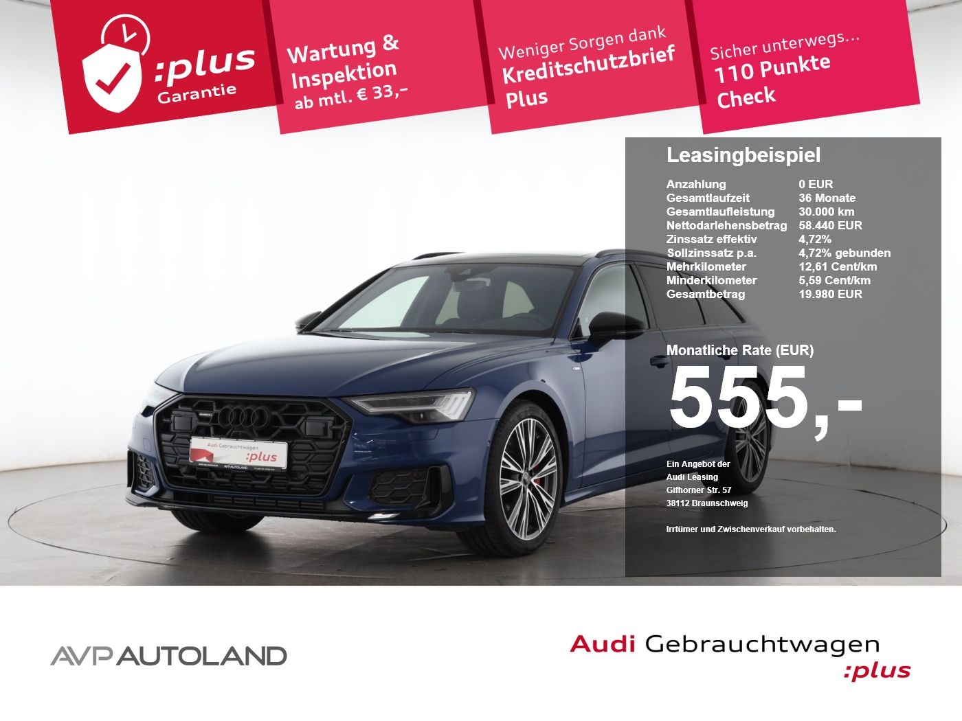 Audi A6 Avant 55 TFSI e quattro S tronic S line AHK