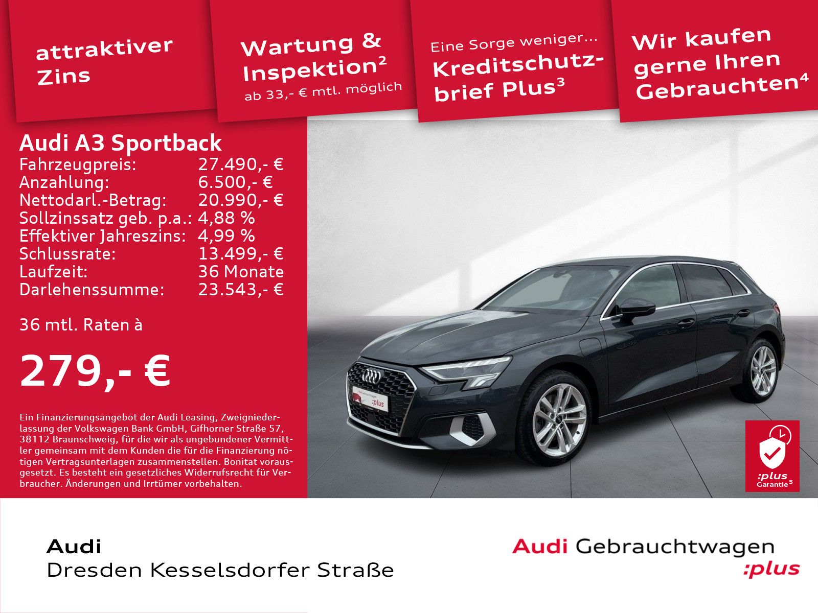 Audi A3 Sportback 40 TFSI e advanced - Samsaru's Car Outlet