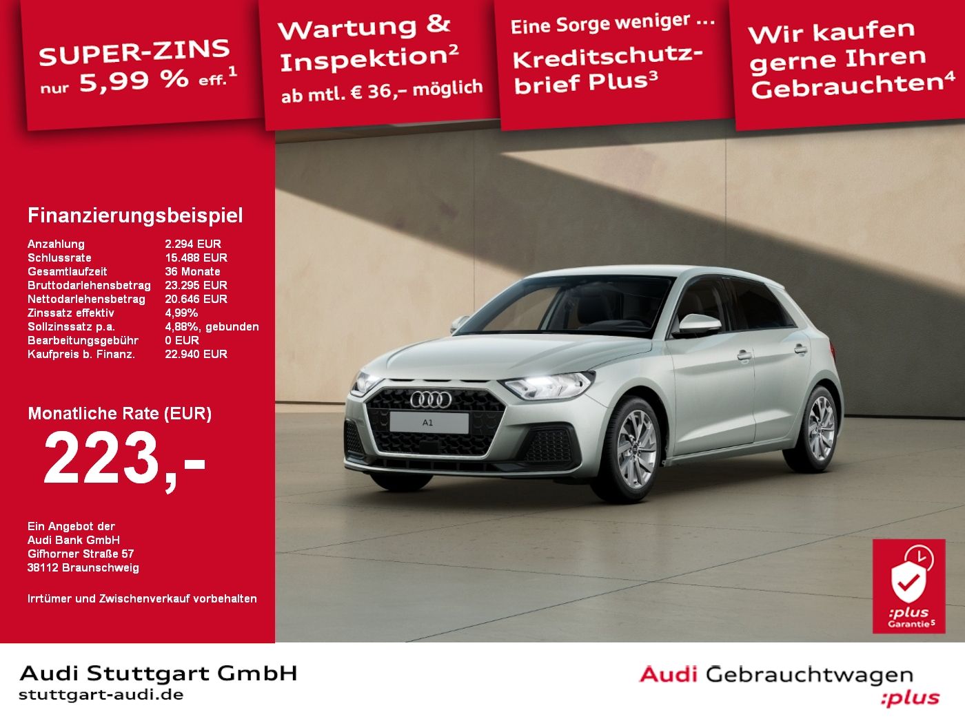 Audi A1 Sportback Advanced 30 TFSI S tronic - Samsaru's Car Outlet