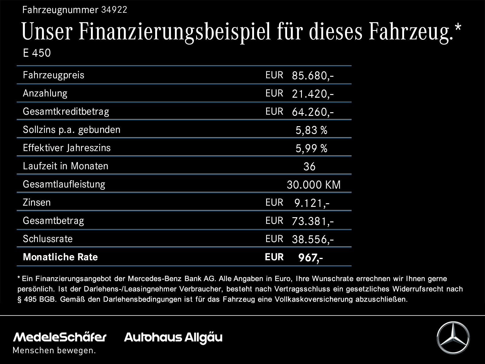 Mercedes-Benz E 450 d 4M T AMG Night Airm HuD StandHz AHK Pano