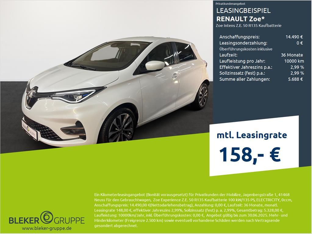 Renault ZOE Intens Z.E. 50 - Samsaru's Car Outlet