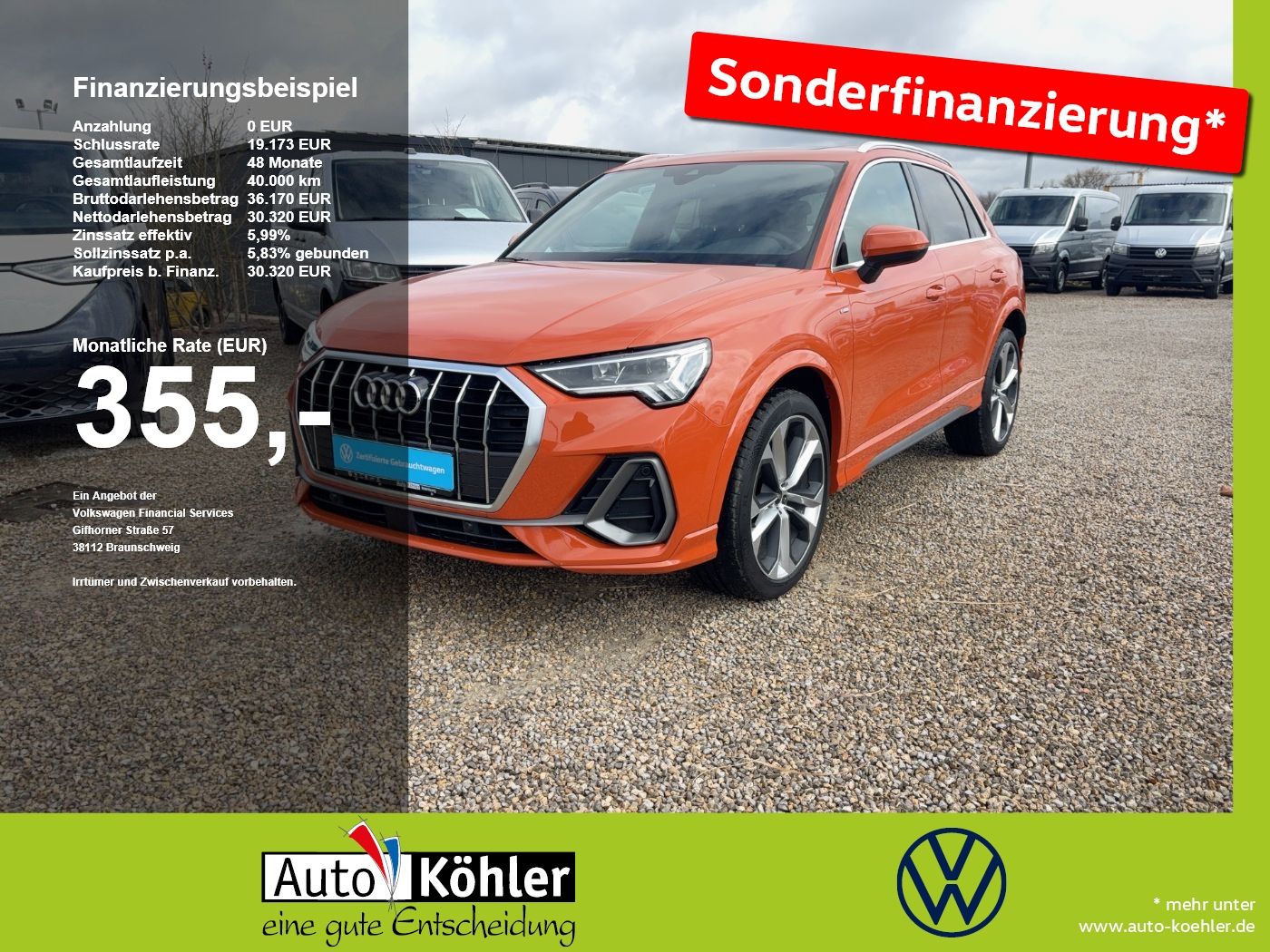 Audi Q3 S line TDI S tronic Kamera/Pano/AHK/ACC/LED