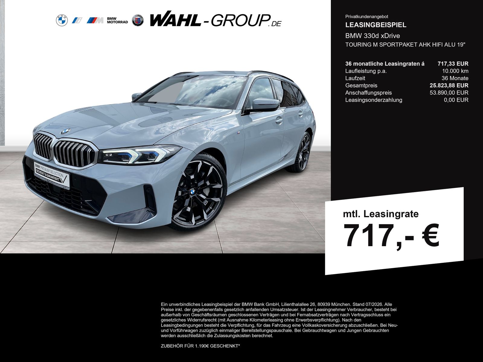 BMW 330d xDrive TOURING M SPORTPAKET AHK HIFI ALU 19
