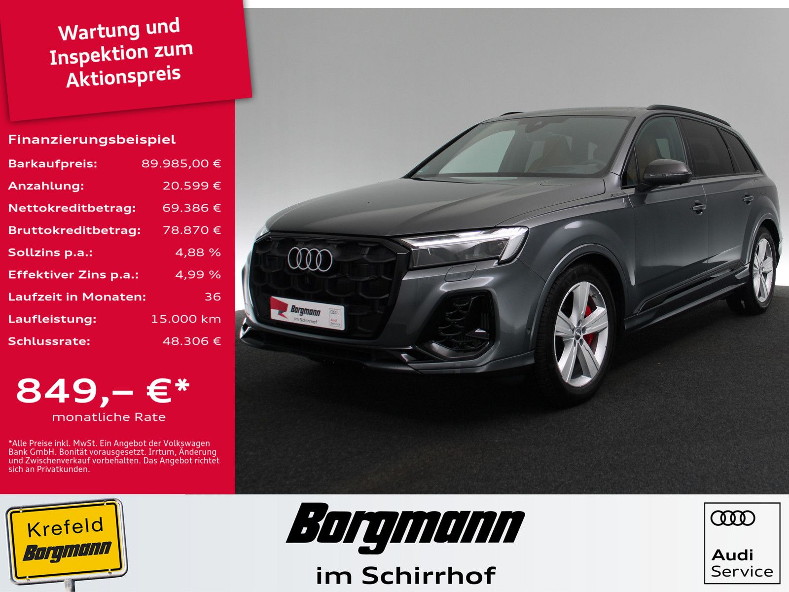 Audi Q7 60 TFSI e quattro S line AHK 360° PANO B&O