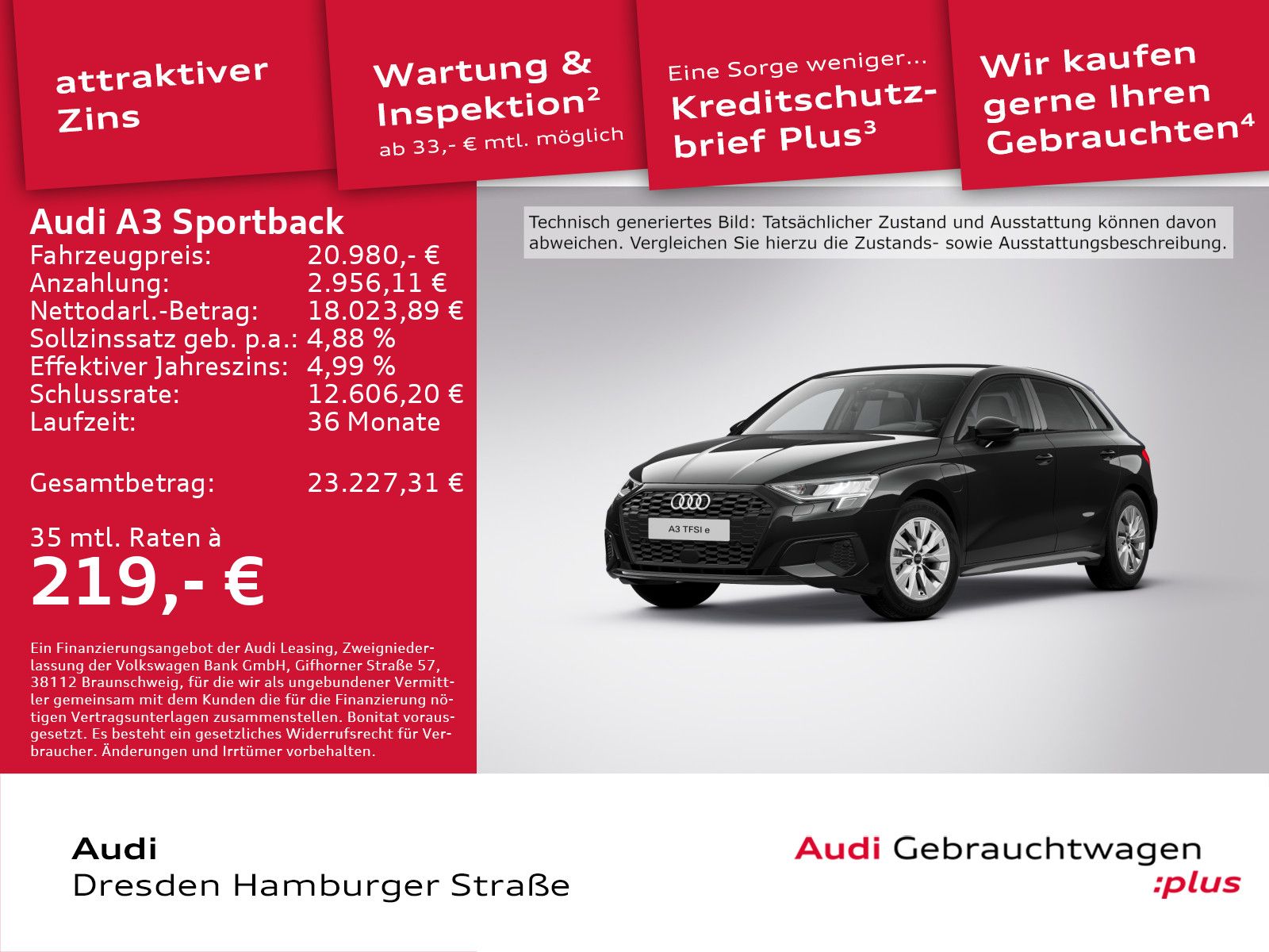 Audi A3 Sportback 40 TFSI e Navi Rückkamera S tronic