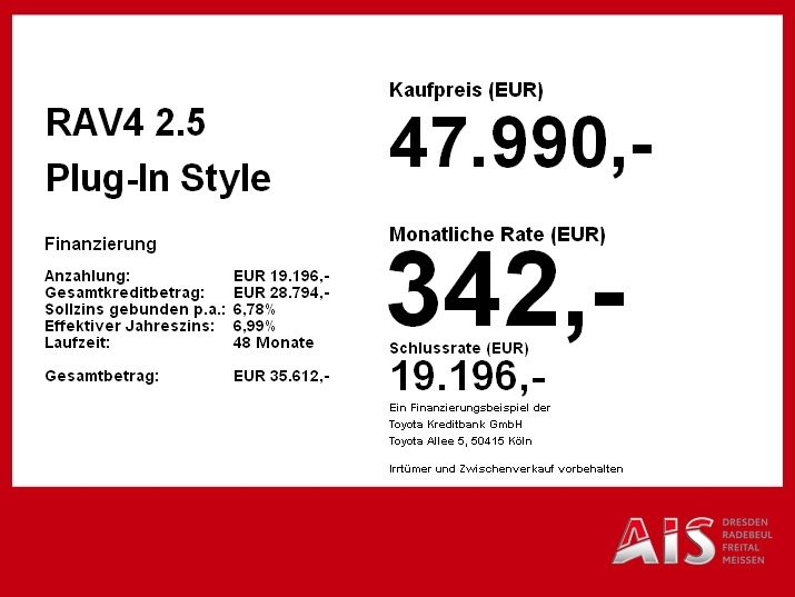Toyota RAV4 2.5 Plug-In Hybrid Style HUD*Navi*4xSHZ*JBL