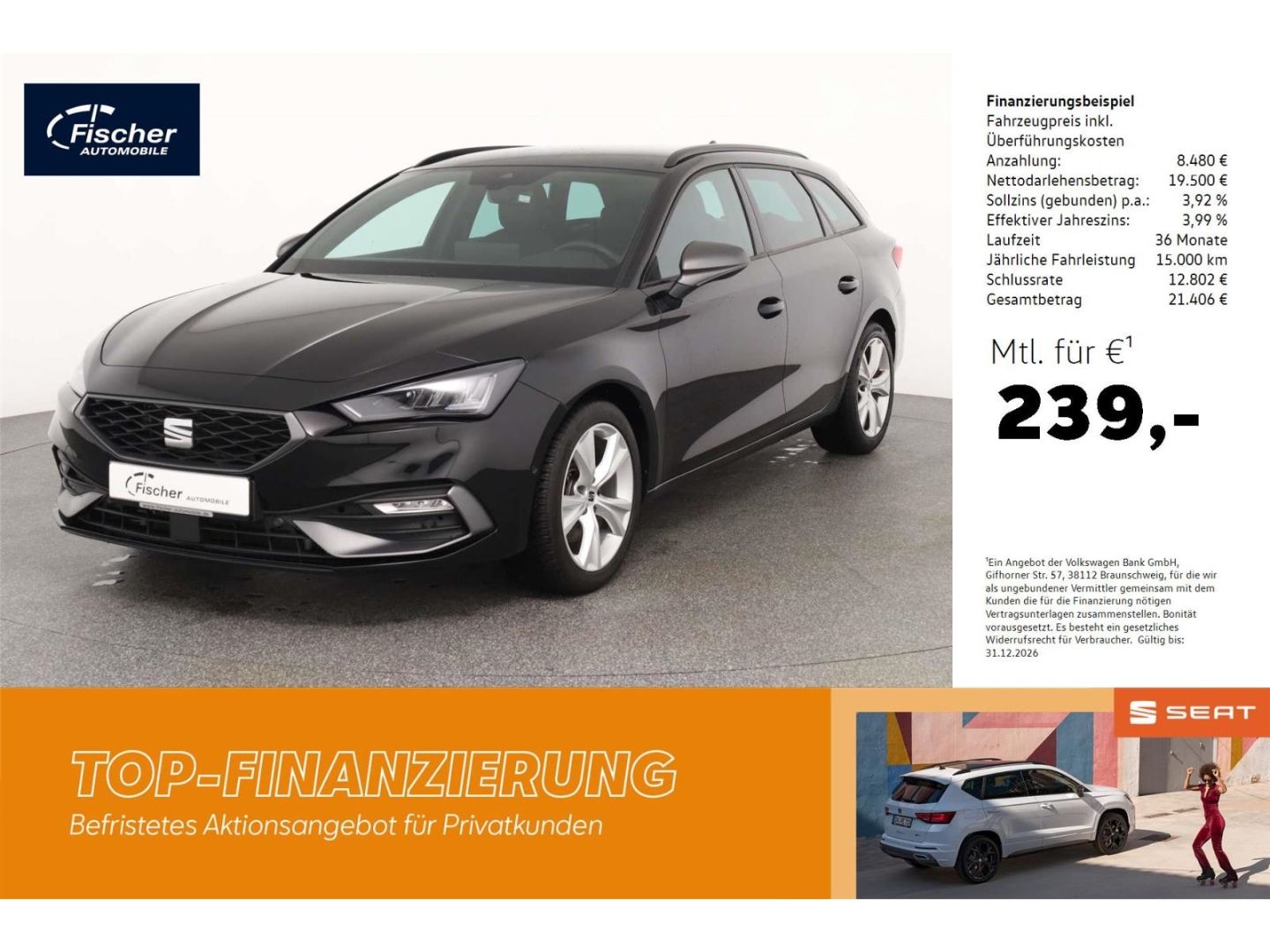 Seat Leon Sportstourer 2.0 TDI DSG FR AHK/NAV/RFK/ACC