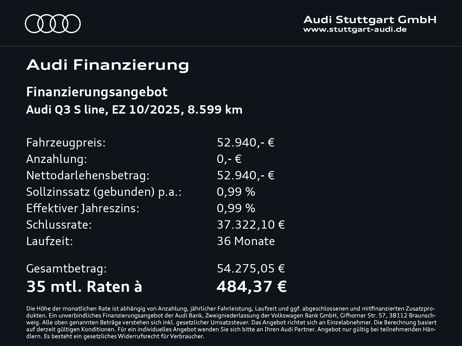 Audi Q3 SUV S line 40 TDI quattro S tronic