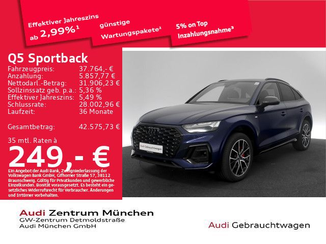 Audi Q5 Sportback 40 TDI qu. S tronic S line B&O/HuD/