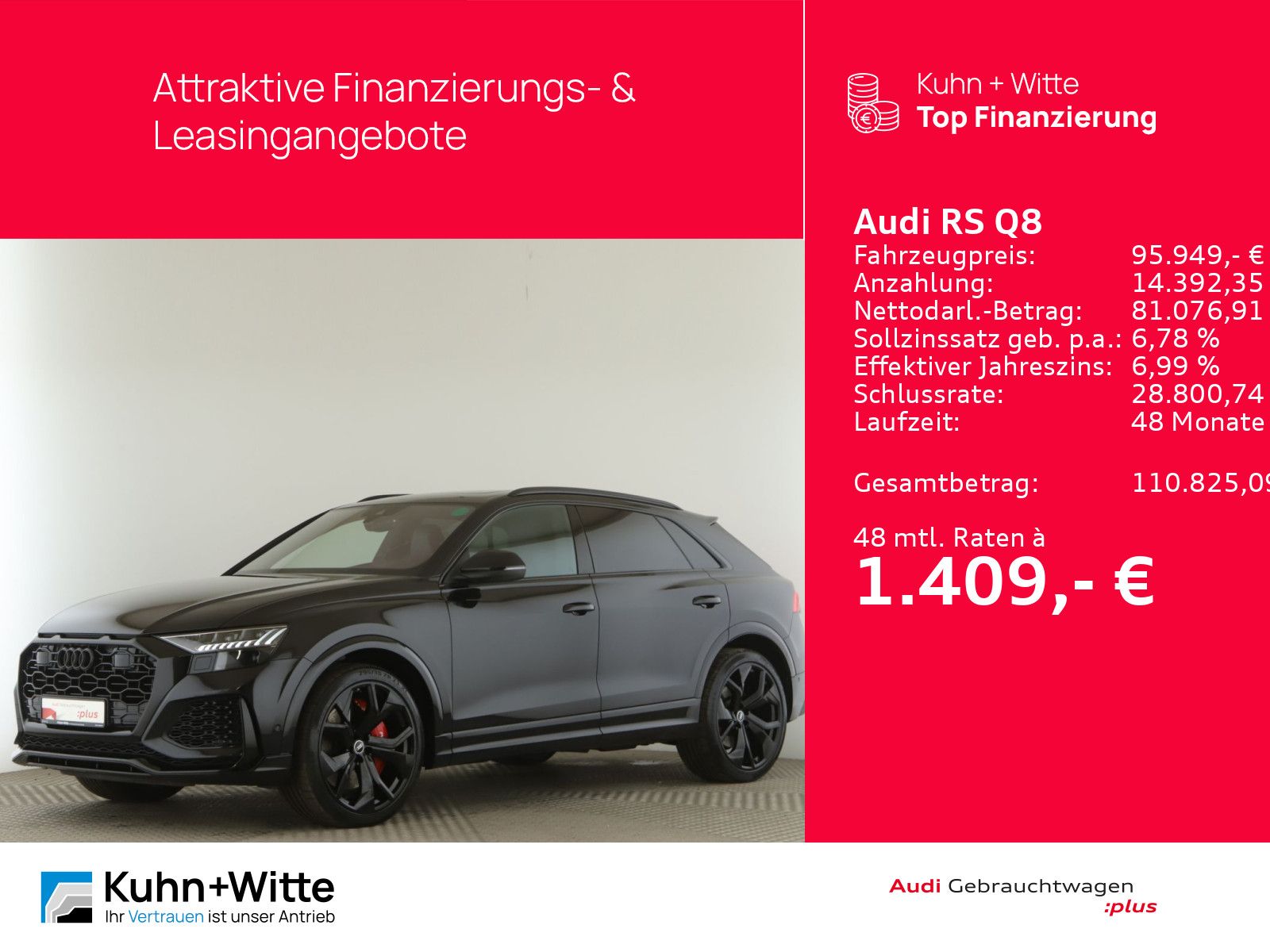 Audi RS Q8 4.0 TFSI quattro *Pano*Matrix*RFK*B&O*LUFT